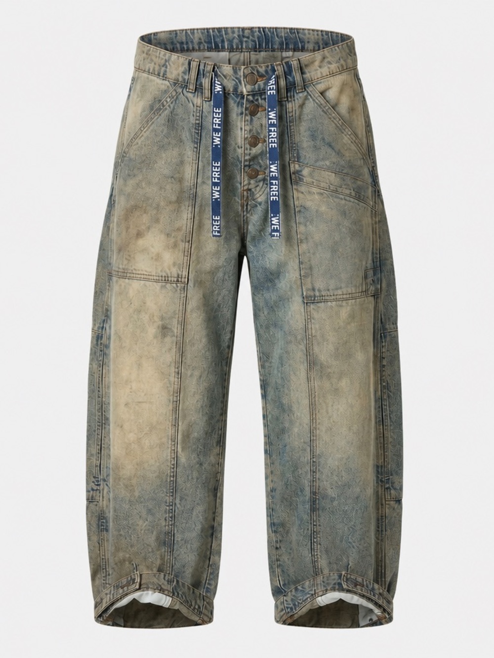 Free People Dirty/Garage Wash Barrel Ankle Jeans